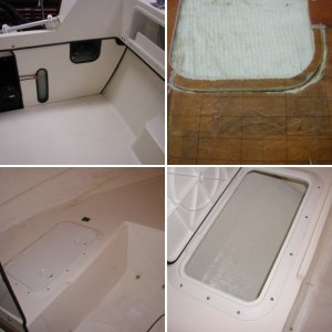 Apx 2 cu ft of foam per side