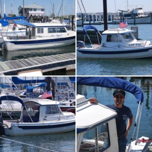 SeaAngel and Litl'Tug visit at the 
Sunset Grill, Willoughby Marina which
is VERY friendly with great seafood.