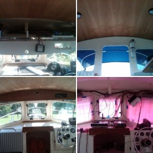 Luan template for overhead storage.stereo.radio