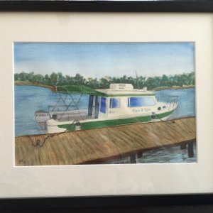 Nice birthday present. Watercolor of Here & Now