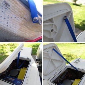 Removing perimeter balsa core, to be replaced with thickened epoxy.