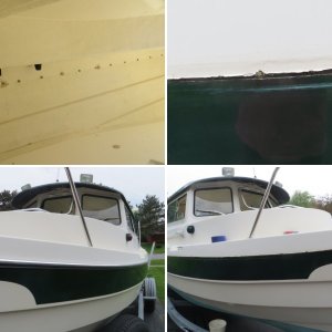 Rub rail off starboard side