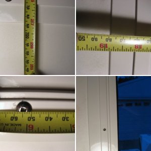 The pilothouse door of a CD-22 as seen from outside on the back deck.