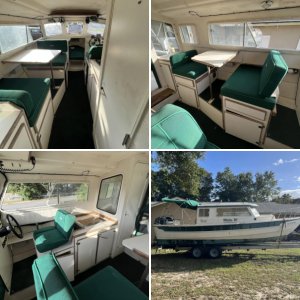 My \"fixer upper\" 25 cruiser the day I bought her. She had sat on a lift through hurricane Sally and needed some love.