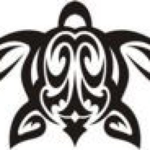 Honu's logo.  A traditional Hawaiian rendering of the sea turtle.