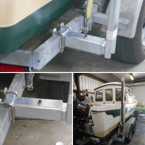 Added a second axle to trailer.  Boat came with one 3500 lb axle.  That seemed to light for the job.
