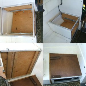 base for sliding box -note guides