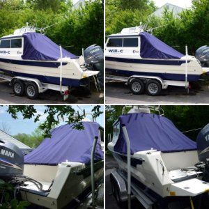 slant back canvas to keep cockpit clean and dry. Shares the zipper and snaps on rear of cabin with camper top obviously when camper top is not being used