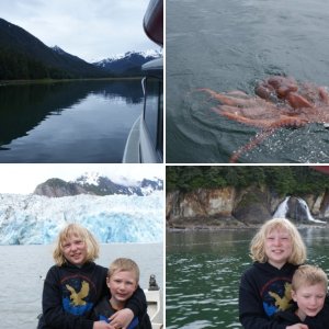 First night sleeping onboard.  The Vberth was a bit tight for the 2 kids and myself but we made it.