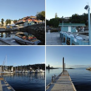 Early Sunday morning - rafted up with Susan and Tom in their 27