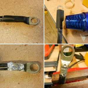 Strip wire to match lug ferrule