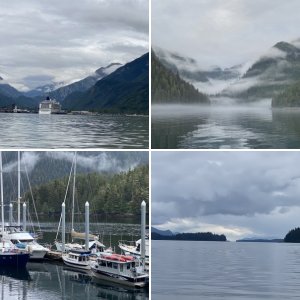 First anchorage solo at Whitestone Harbor following the end of the group cruise at Auke Bay, near Juneau