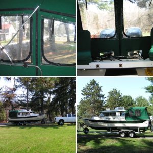 (Stanley-J) After a 19 hour trip home from St. Louis. I had to cut a tree  down to get the boat in the driveway...great planning"