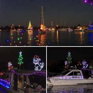 Pic from the local newspaper covering the Peace River Boat Parade hosted by the chamber of commerce.