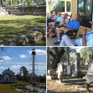 Plenty of conversation, friendly folks, and great food. Second CBRAT meeting in Apalachicola, Fl.