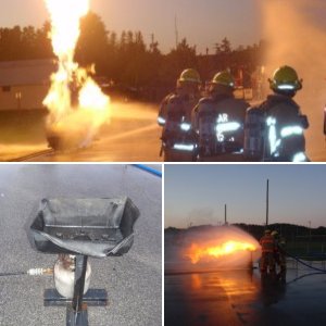 Grill w/20 lb propane tank fire
