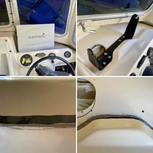 Overhead view of helm dash