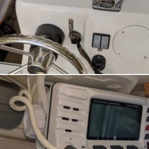 Just didn\'t like the GX1700 VHF obstructing my vision at the helm