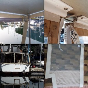 New PVC on top of old Sunbrella.
