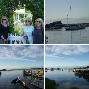 Rafted up with Illusions in the salt pond at Block Island