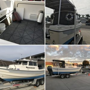 with kicker before removal/ note bracket splashed deck