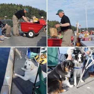 18 May 2012, BHam P Dock, DayDream, Laurna Jo, Amy Marie & Traveler before departing for Friday Harbor.
