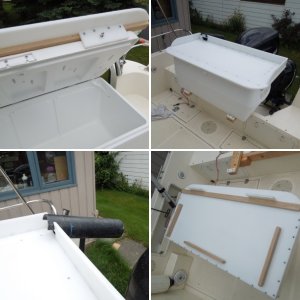 Old cutting table and cooler off the 22 a bit on the small size for 130lb butt.