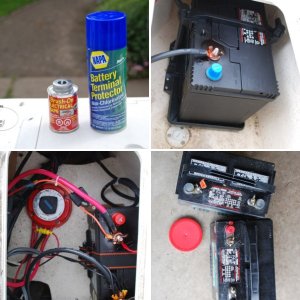 The starboard locker and wiring, minus 2 group 24 batteries