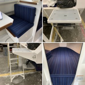 This is the 23 Venture Hull being laid up in our lamination shop.