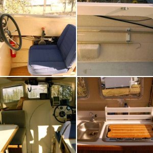 (catdogcat) New arch mounted on the boat.