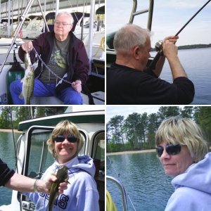 Father in law Bill enjoys his trip to lake Martin and first time on C-Pearl