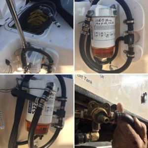 1. Fuel Supply System.
2 - 30 U.S. gallon aluminum fuel tanks are out of the boat at this time.