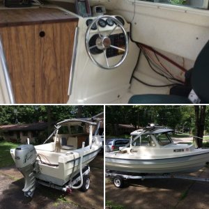 1993 16\' ANGLER WITH SEAT BOXES and rear storage slot