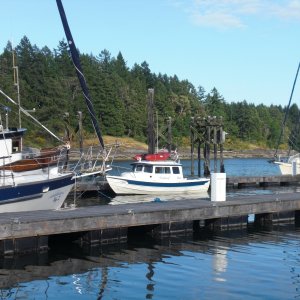 Thetis Island marina.  Stop over heading North.