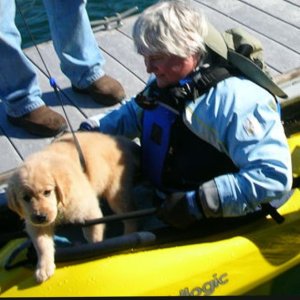Media 'New puppy Libby takes her first boat ride' in album 'Detroit Lake'