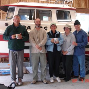 5 Sept Freshwater Bay
Dennis (Robbi's brother),
Bill (DA NAG) Robbi (C-RUN)
Ruth & Joe (R-MATEY)