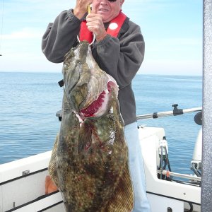 Lyndon had big fish honors with this 68lb halibut
