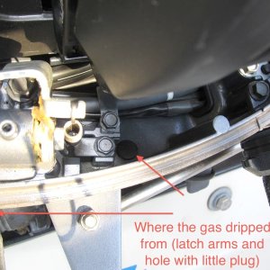 gas dripped from here