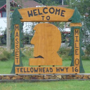 The beginning of the Yellowhead Highway