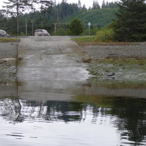 view of launch ramp from the water