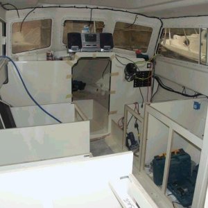 Cabin interior. Cool stereo? 3/8/04