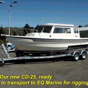 Port View (still thinking of a name for the boat).  King trailer has poly rollers, side guides, and a spare hub (bearings,tire and wheel).