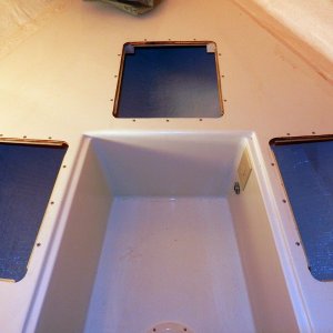 Cut out three storage access holes (no foam inside)