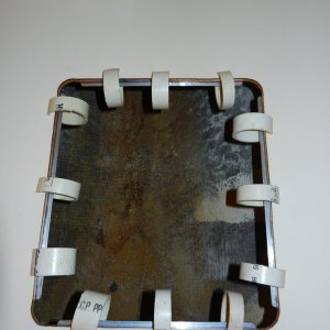 Epoxied aluminum strips to edges under (later to put screws through)