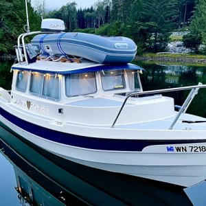 Our slip at Secret Beach Marina