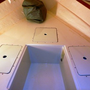 Used 1/2 inch plywood for covers, cut hole in middle for lift-out