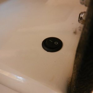 I put a flush-mounted switch right at the corner
