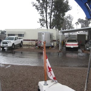 Prince of tucson rv park in the rain