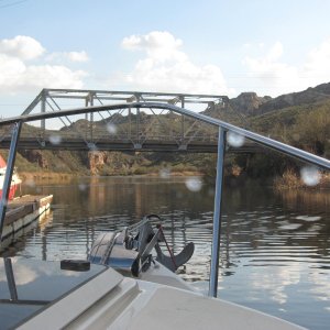 entering under one lane bridge at Canyon lake marina prohibited anchorage inside