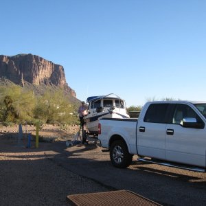 Lost Dutchman Superstitious Mountain behind